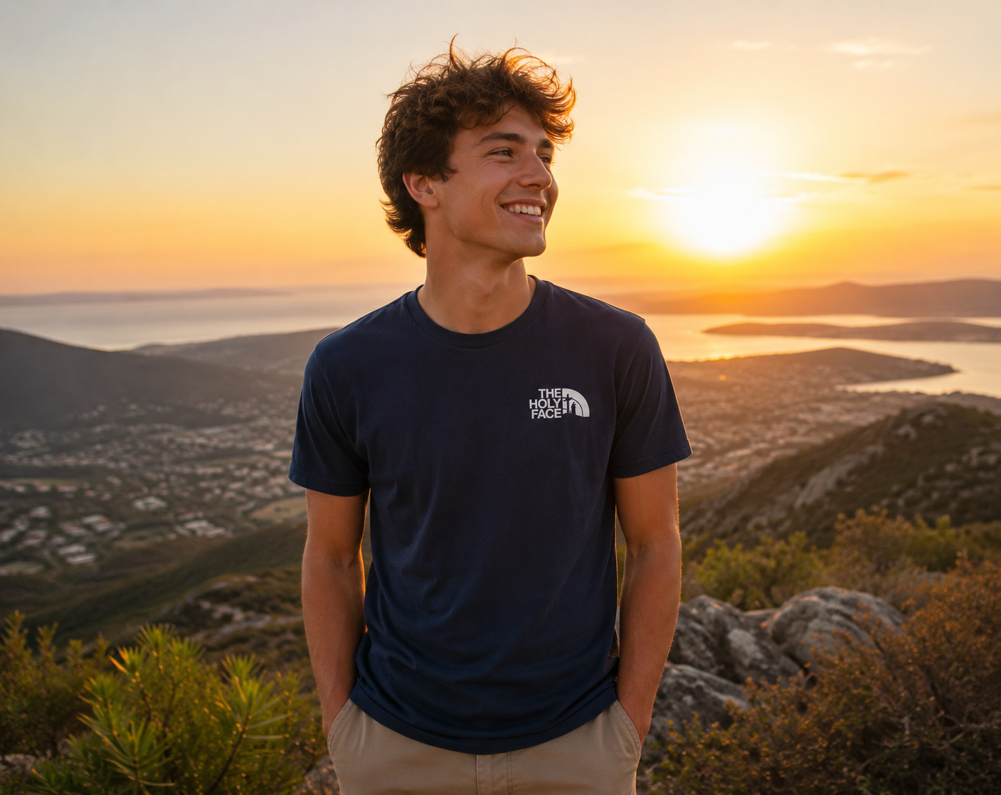 T-shirt The Holy Face® - coucher de soleil